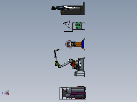 焊接机械手与变位机调试模拟sw18右视缩略图