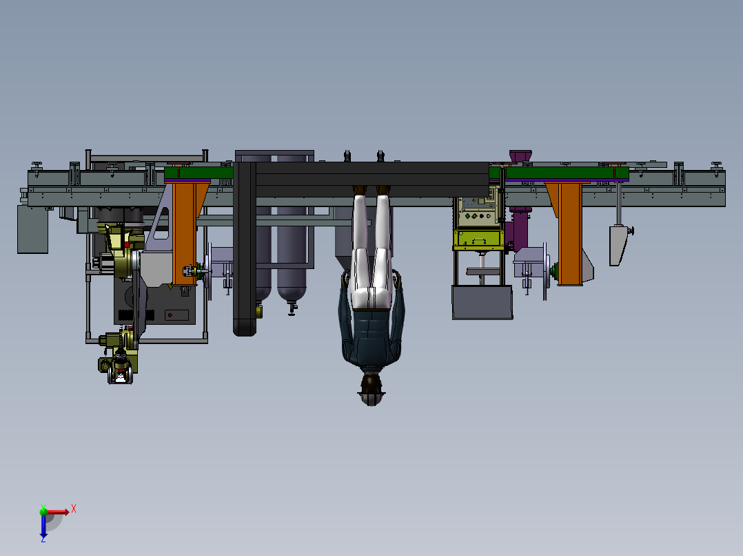 焊接机械手与变位机调试模拟sw18俯视图