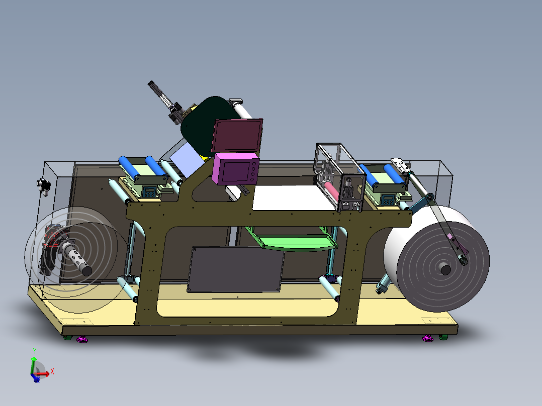 无纺布复卷检测机sw18可编辑