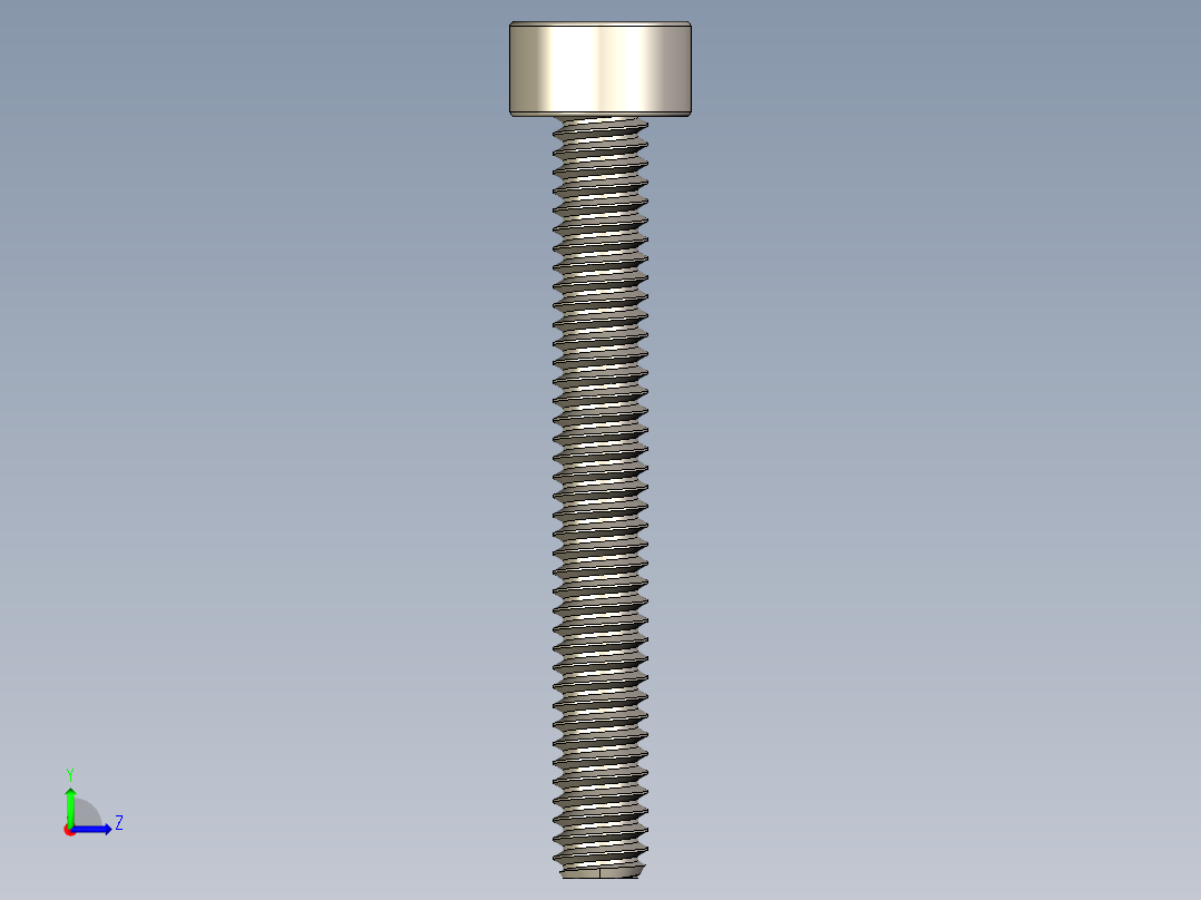 Screw_DIN_912_M2x16F_A2.STEP公制内六角螺钉左视图