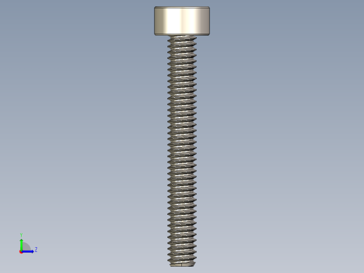 Screw_DIN_912_M2x16F_A2.STEP公制内六角螺钉左视缩略图