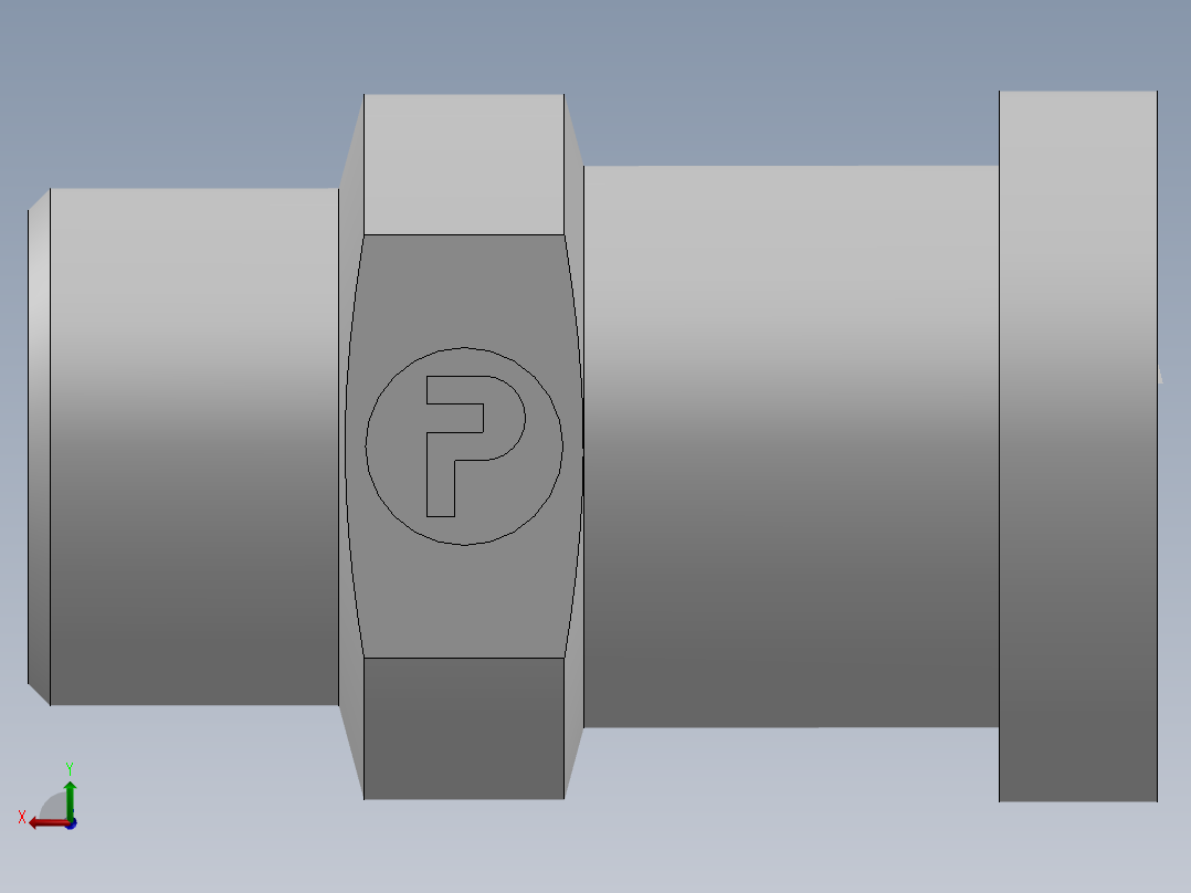 法兰接头、1CFL-22-08后视图