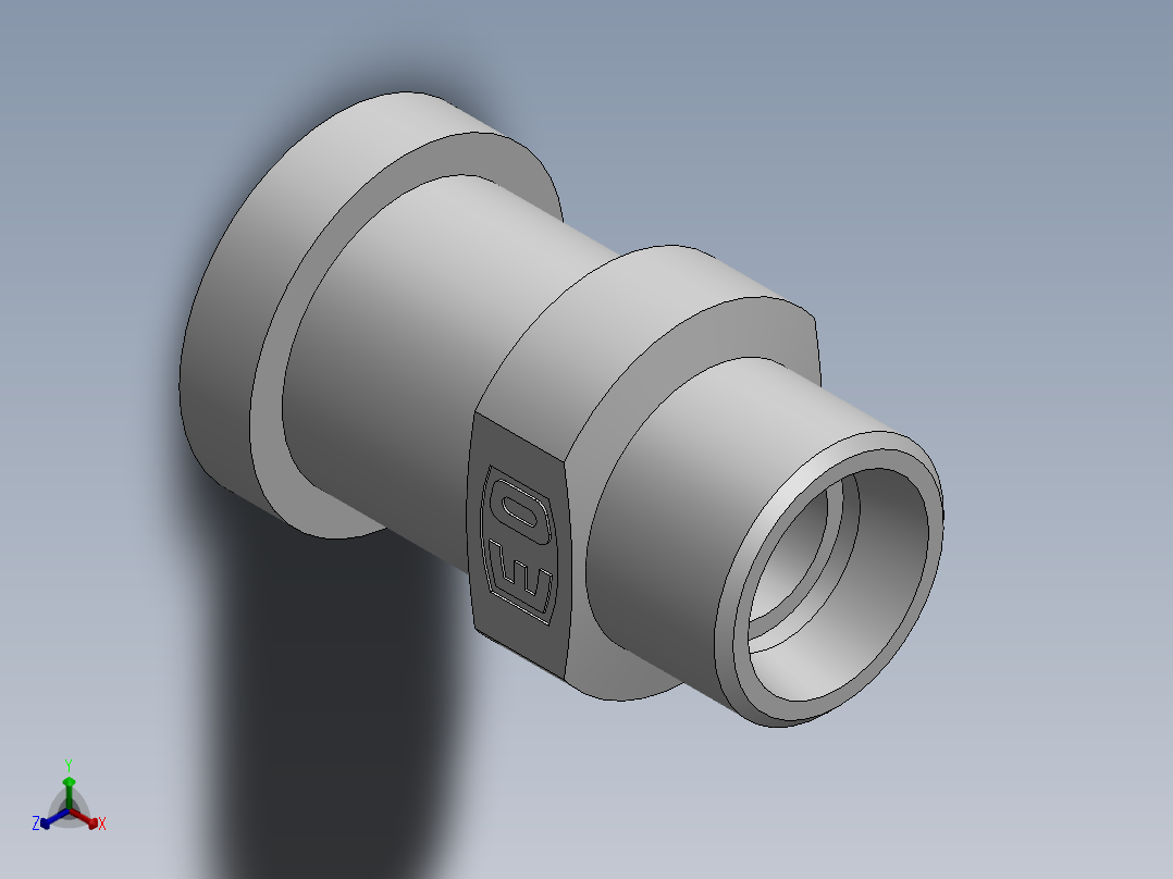 法兰接头、1CFL-22-08正等轴测图