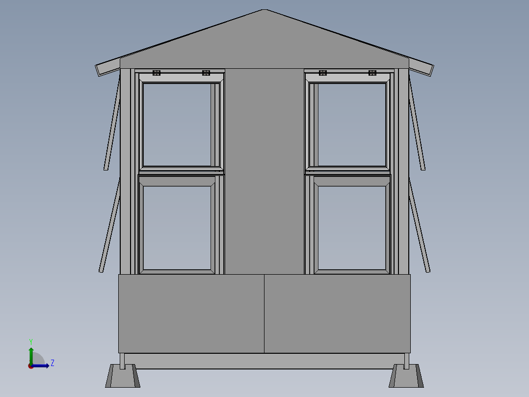 房子、建筑(113)左视图