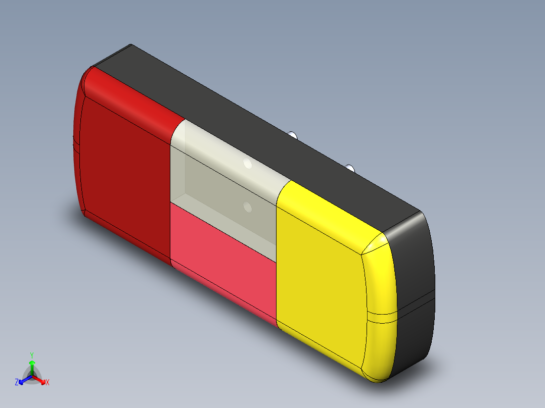 B2005147-波莱罗 半挂车 尾灯正等轴测图