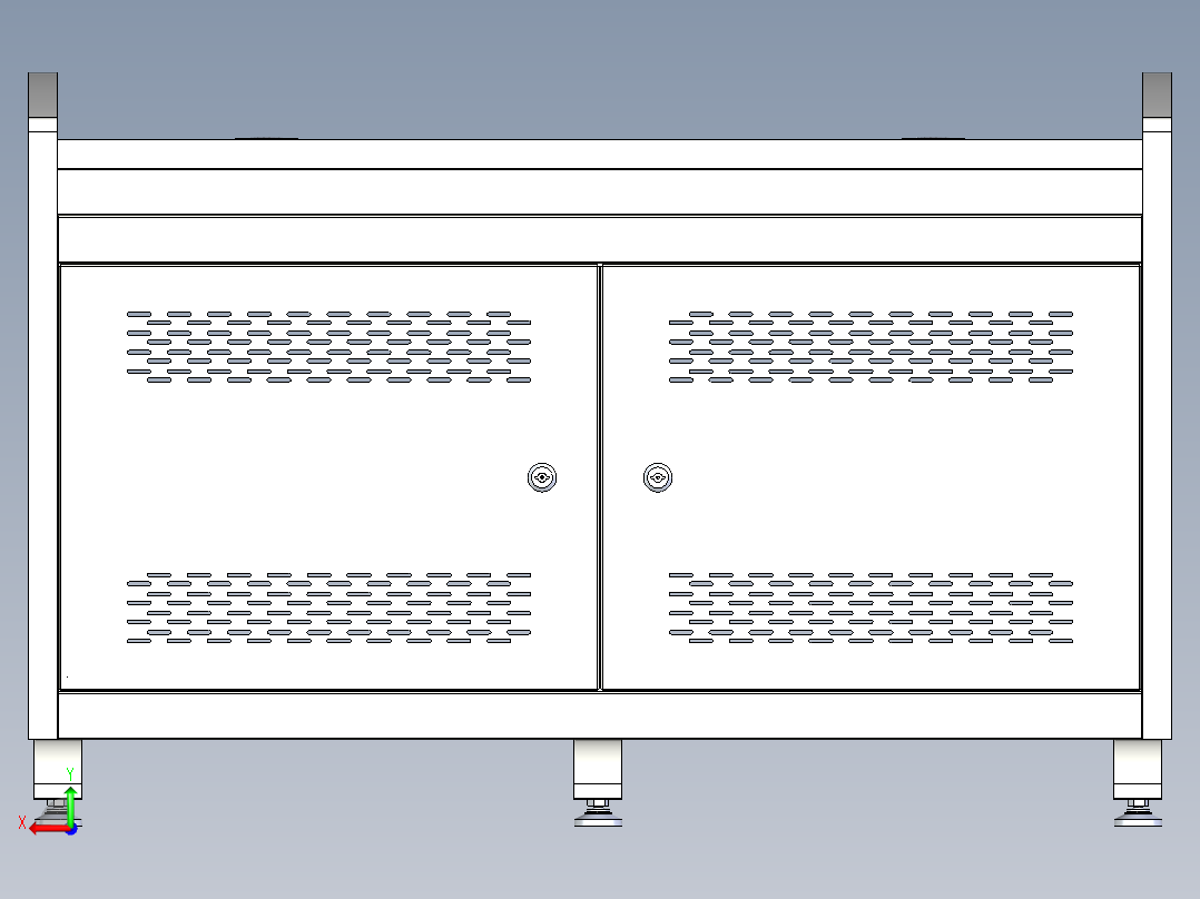 豪华钢木操作台后视图