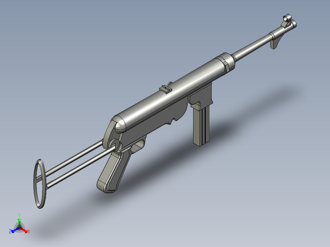 手枪左轮冲锋枪老式狙击步枪设计3D图纸mp40 (仅有外壳)SW STP