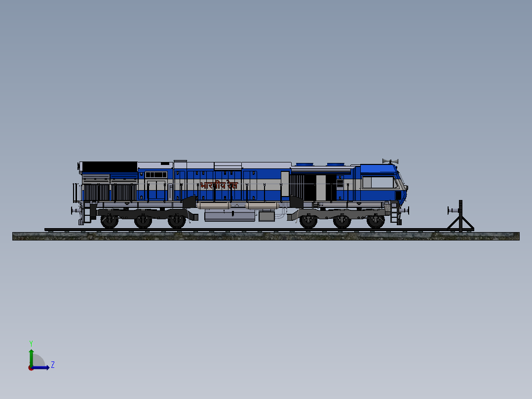 火车机车列车locomotive-engine-4831-模型格式为 sw左视图