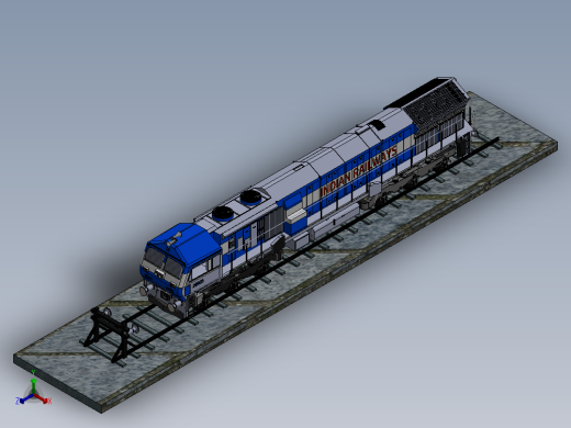 火车机车列车locomotive-engine-4831-模型格式为 sw正等轴测缩略图
