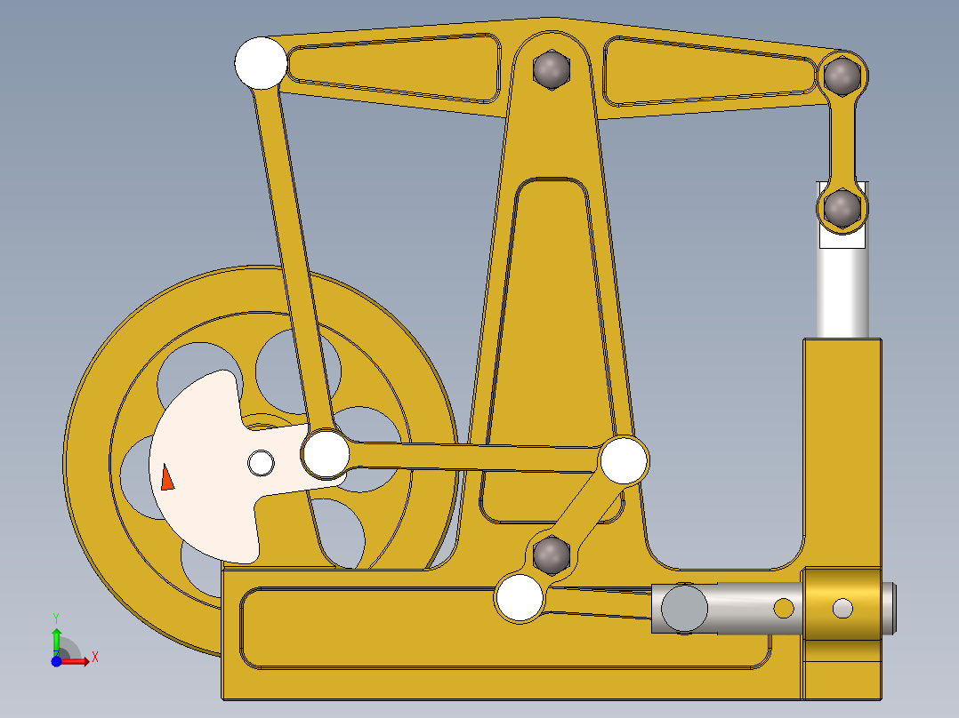 蒸汽机sa-2-205-1838-模型格式为 sw前视图