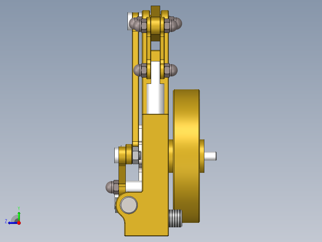 蒸汽机sa-2-205-1838-模型格式为 sw右视图