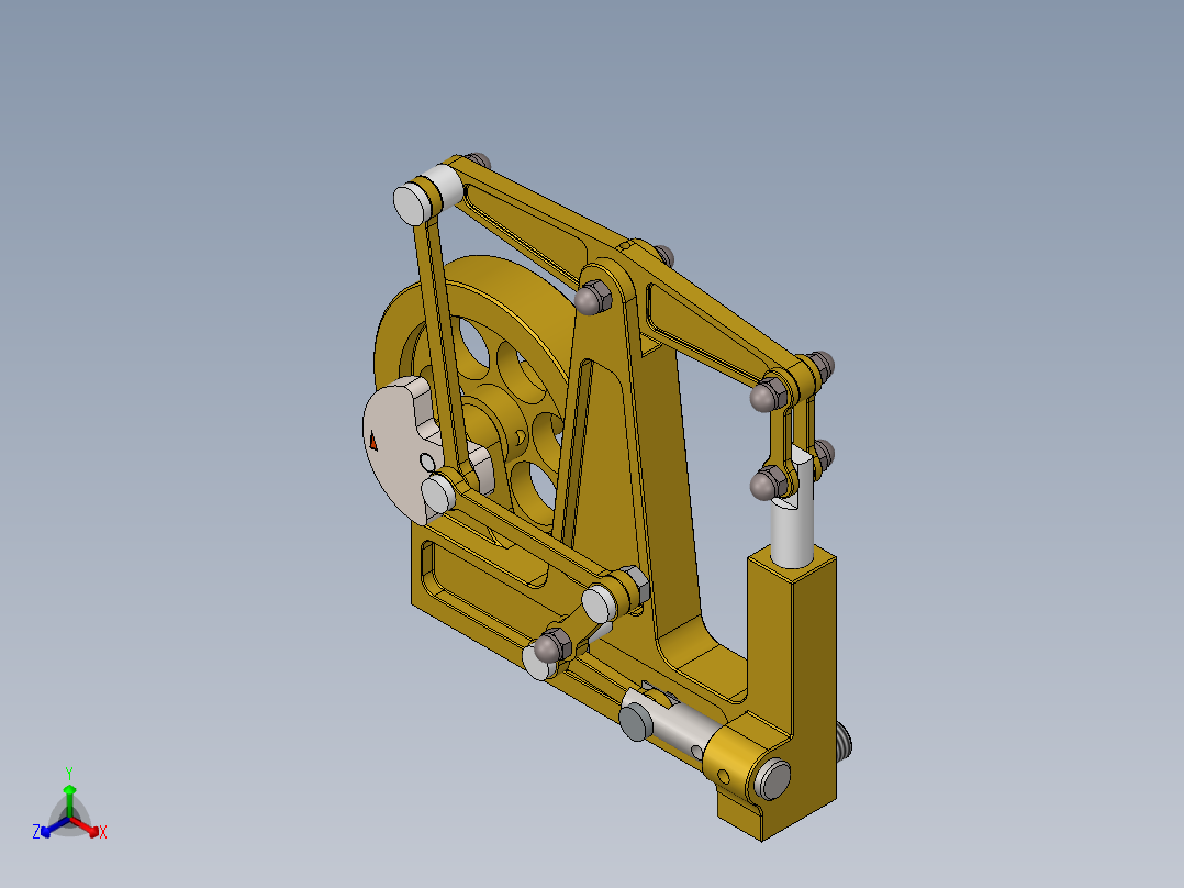 蒸汽机sa-2-205-1838-模型格式为 sw正等轴测图