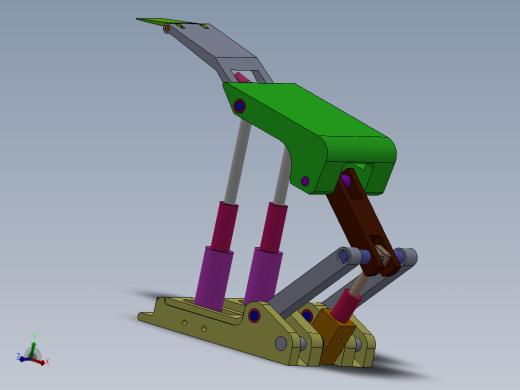 采煤液压升降工作台设计（支撑掩护式液压支架含三维SW模型）+CAD图+说明书