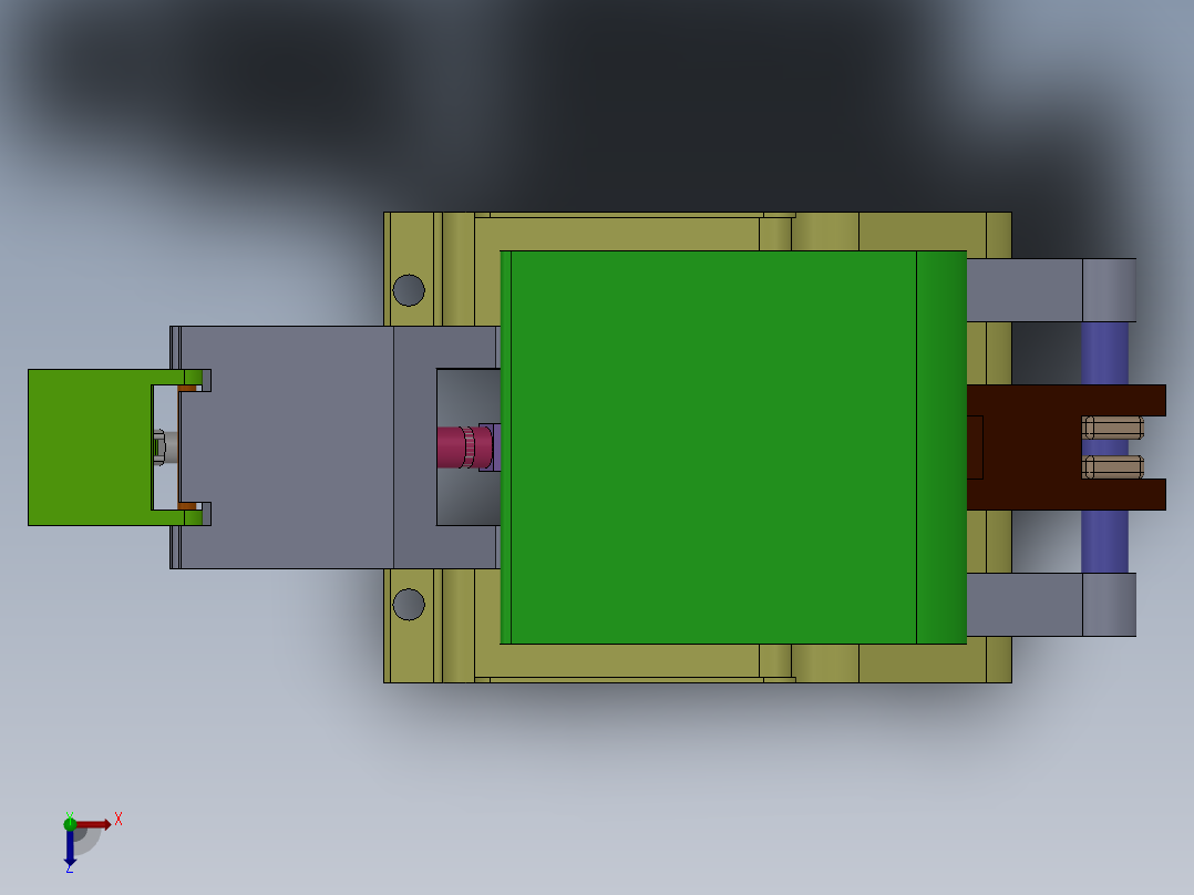 采煤液压升降工作台设计（支撑掩护式液压支架含三维SW模型）+CAD图+说明书俯视图