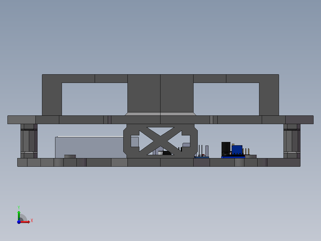 四足爬行机器人  sw22前视图