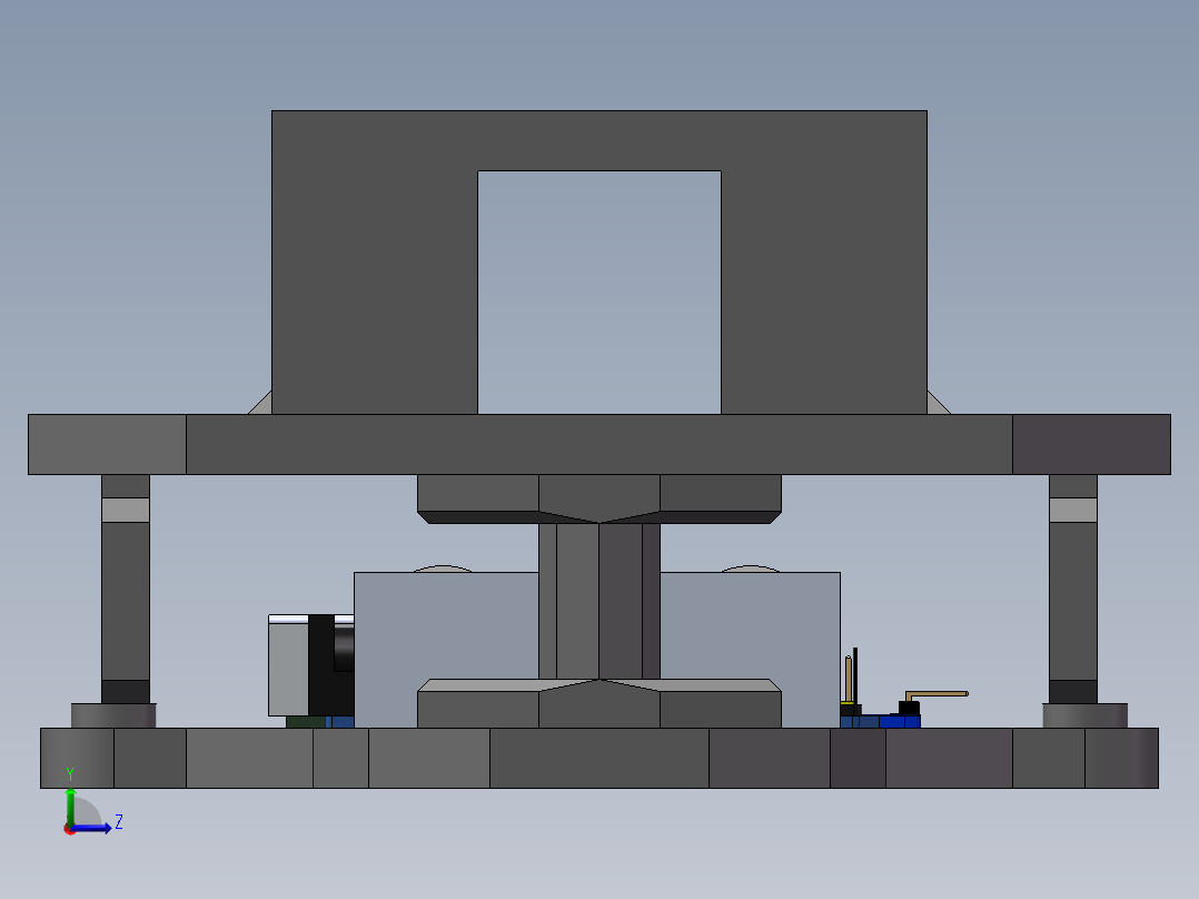 四足爬行机器人  sw22左视图
