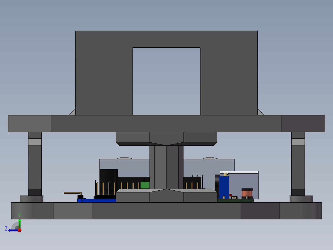 四足爬行机器人  sw22右视图
