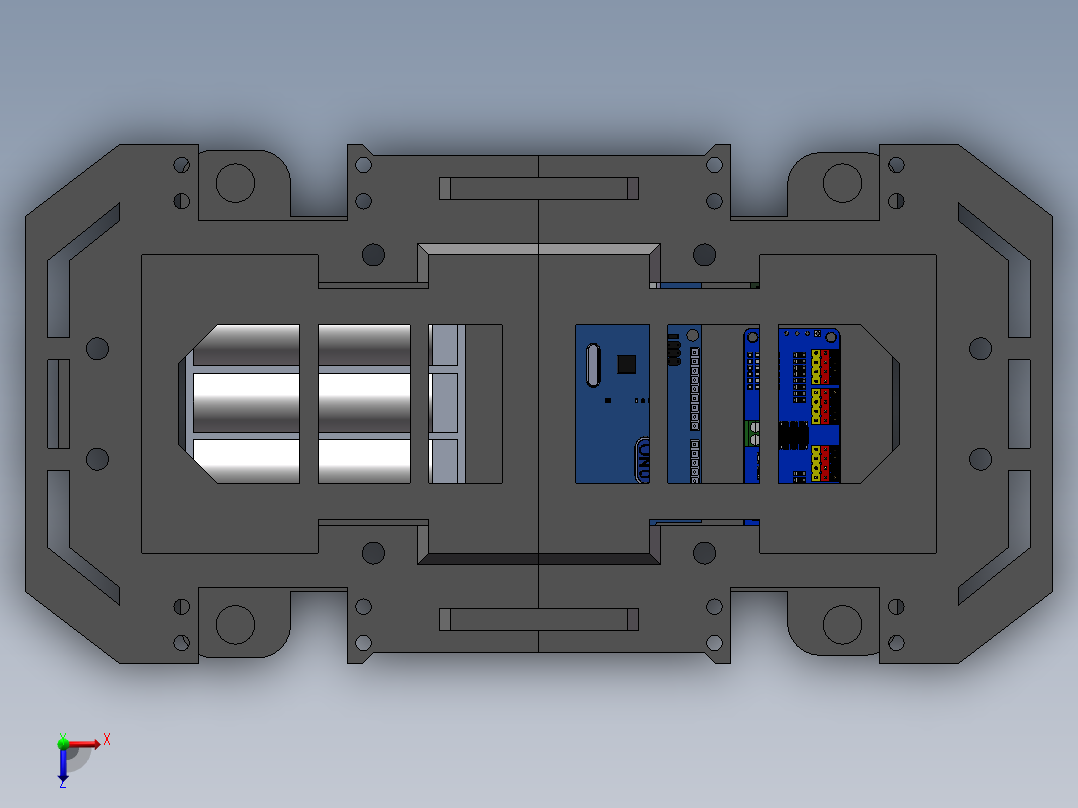 四足爬行机器人  sw22俯视图
