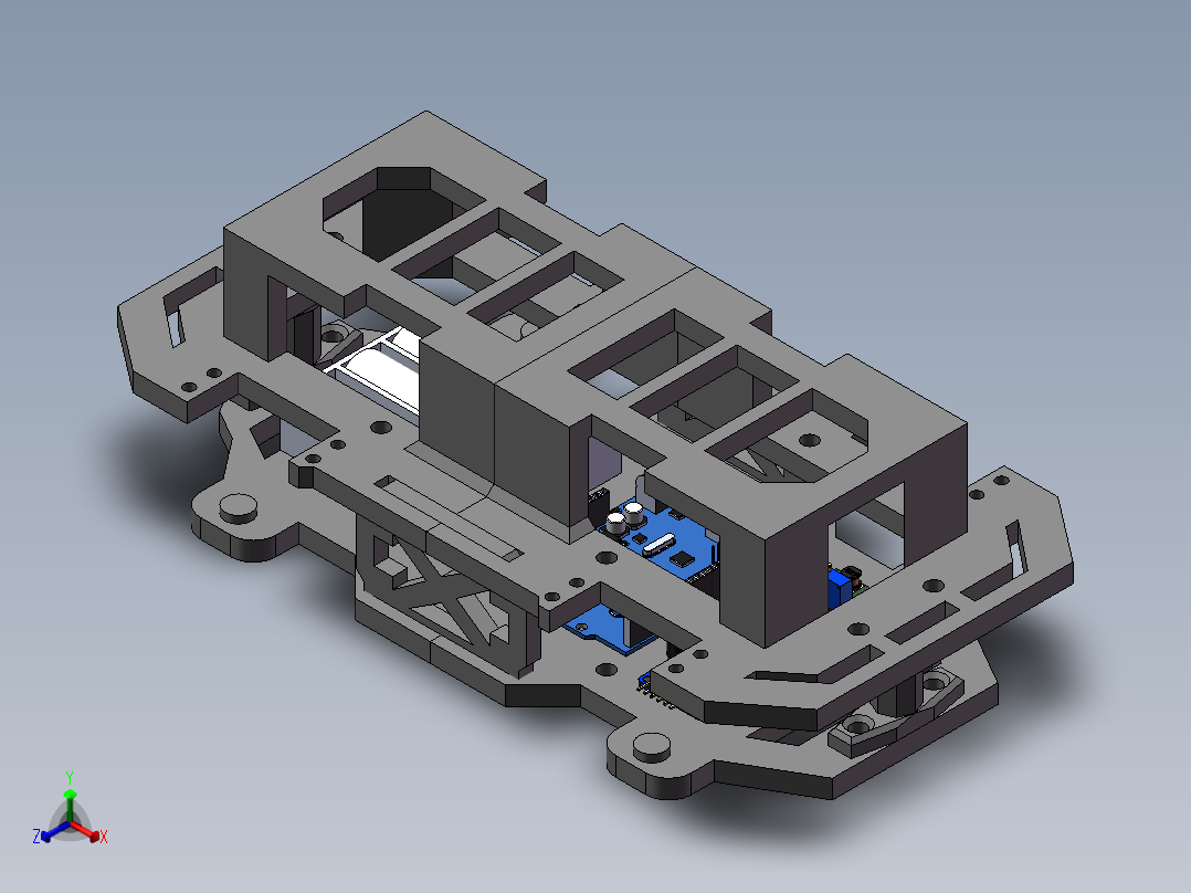 四足爬行机器人  sw22正等轴测图