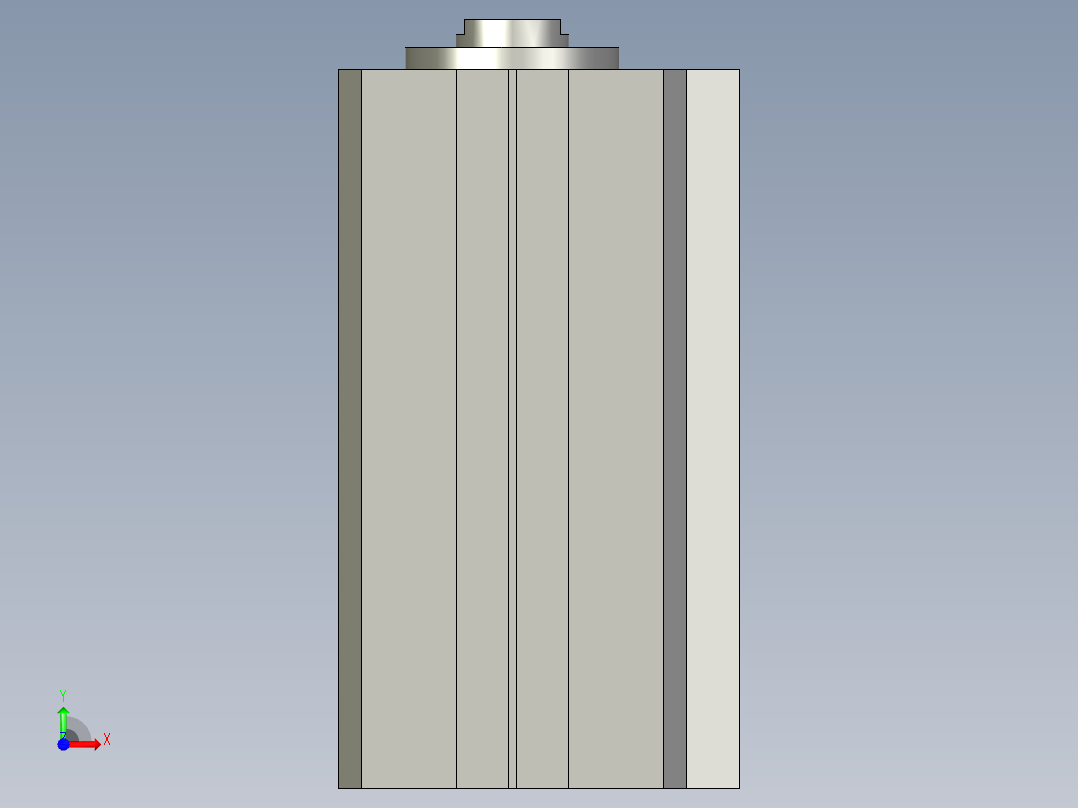 sda50x100-s气缸前视图