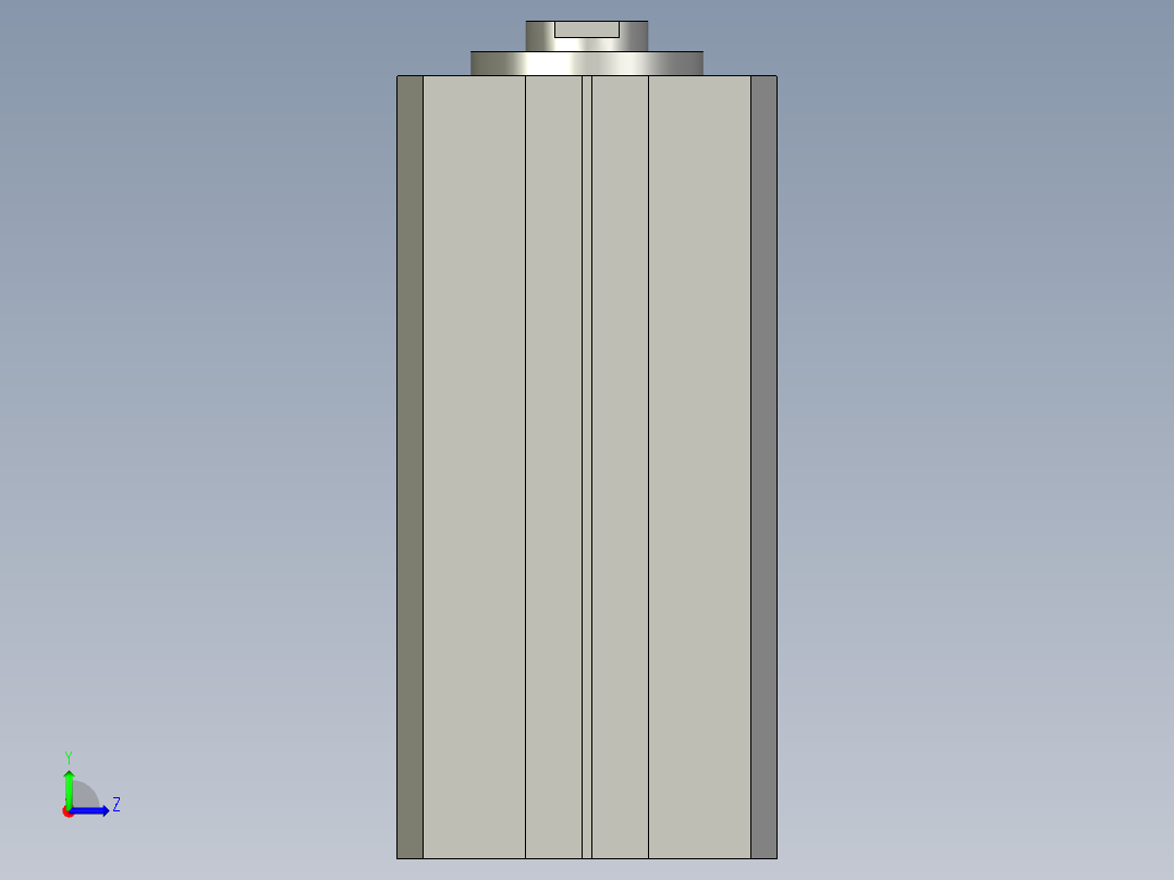 sda50x100-s气缸左视图