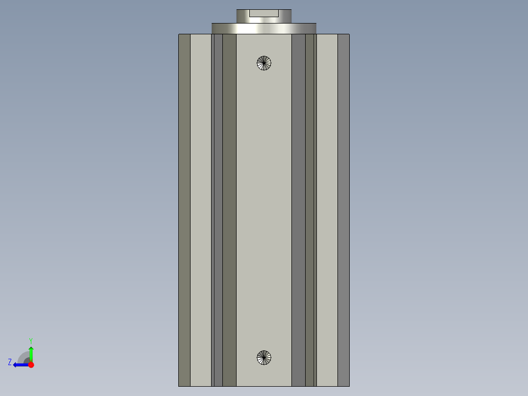 sda50x100-s气缸右视图