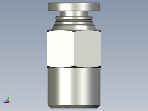 电磁阀接头PC401右视缩略图