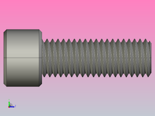 内六角螺钉M14 x 2毫米螺纹40毫米长左视缩略图