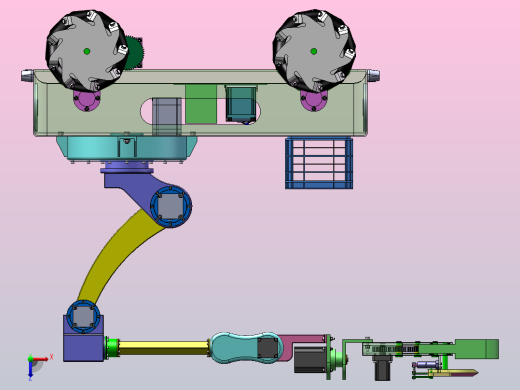 茄子采摘机器人设计（SW+CAD+说明书+Matlab仿真等）俯视缩略图