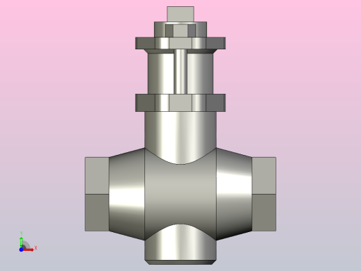 X14W三通内螺不锈钢旋塞阀[32]前视缩略图