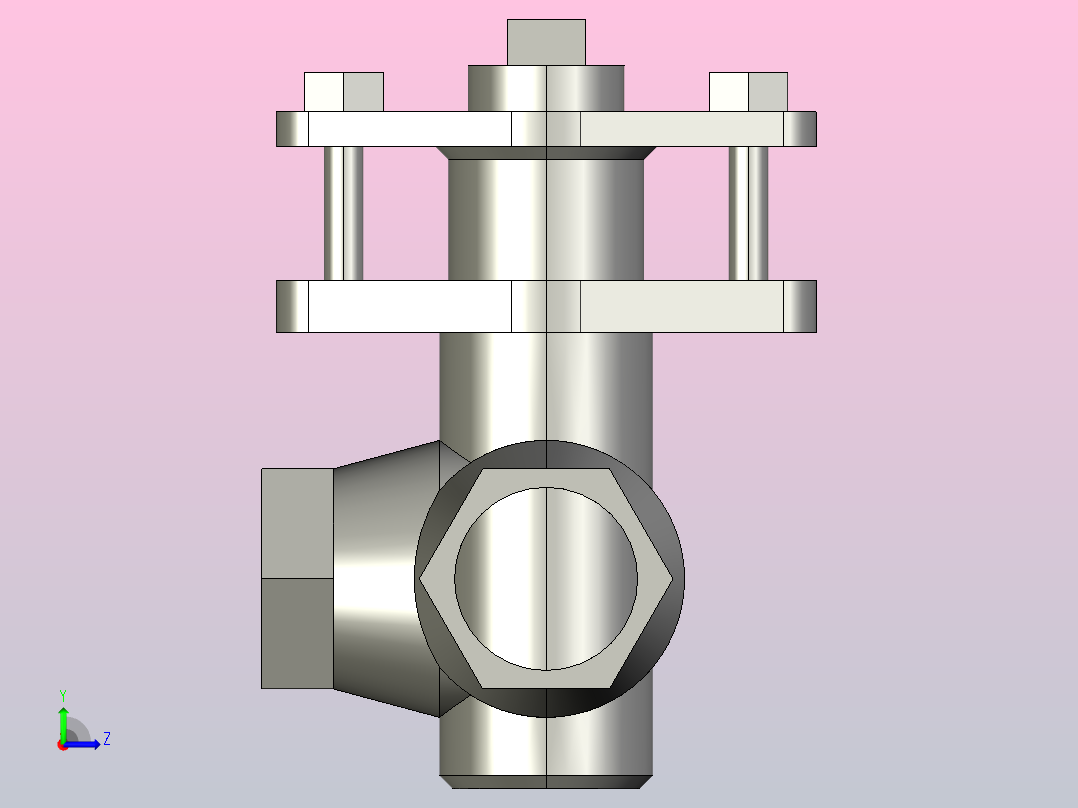 X14W三通内螺不锈钢旋塞阀[32]左视图