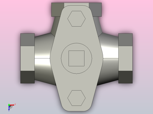 X14W三通内螺不锈钢旋塞阀[32]俯视缩略图
