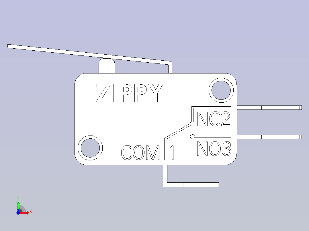 A0004586-微型开关 Zippy 3 针带芯片-公司前视图