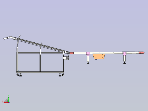 斜坡式快递输送带后视缩略图