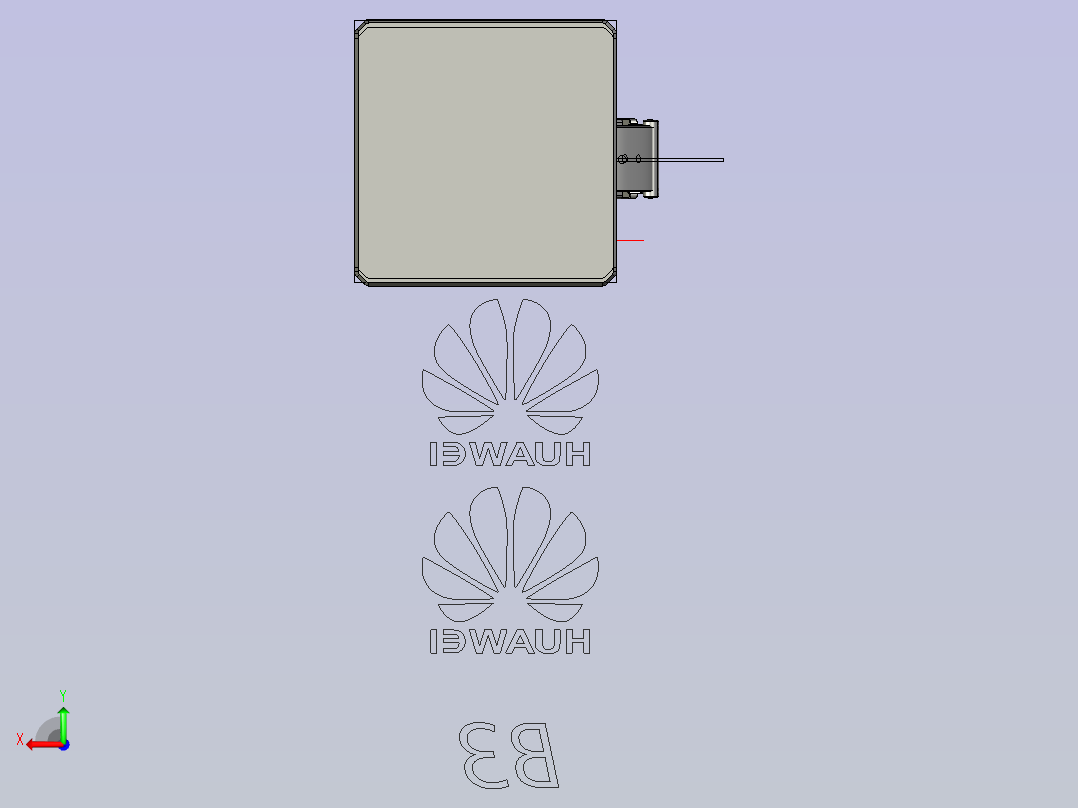 钢带手表模型后视图
