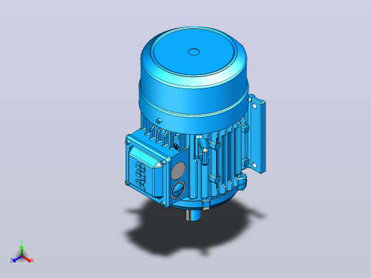 电机- ABB M2BAX90L_B3正等轴测缩略图