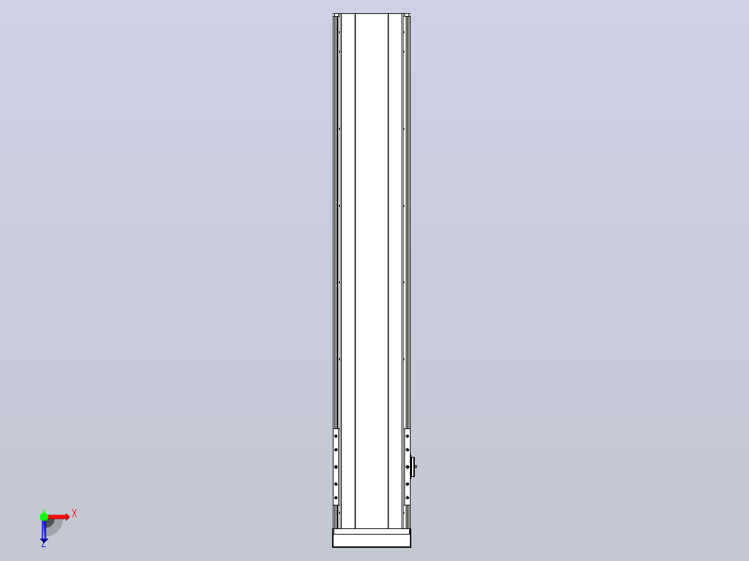 日规模组半封闭丝杆TPA-HNR-202D-2510C-L1000-MP-Y-P75-N3俯视图