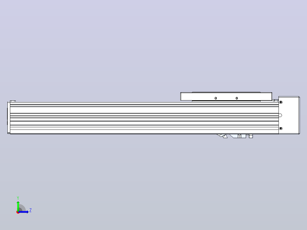 滚珠丝杠直线轴带导轨全封闭TPA-HCR-120D-1610C-L300-MR-C-P40-N3左视图