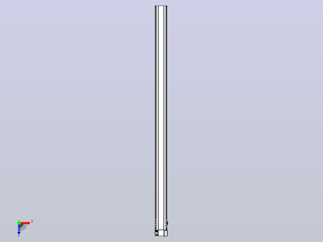 皮带直线轴半封闭可选导轨TPA-HNB-175D-140-L3000-RP-C-P75-N3俯视图