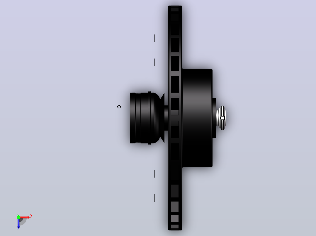 电动汽车盘式制动器结构设计SW+CAD+说明书俯视图