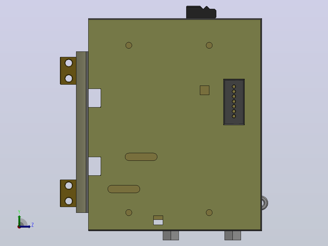 HF1 3极╱4极抽屉式断路器[SACE HF1]，左视图