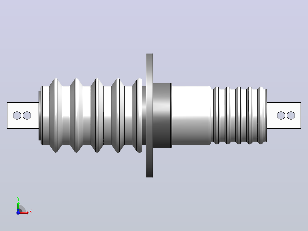 CLB-10KV／200A400A630A1000A户内铝导体穿墙套管[CLB-10╱400]前视图