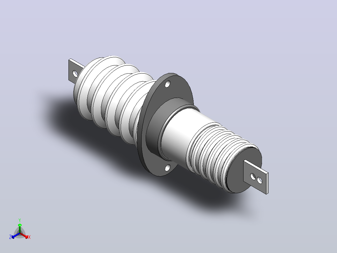 CLB-10KV／200A400A630A1000A户内铝导体穿墙套管[CLB-10╱400]正等轴测图