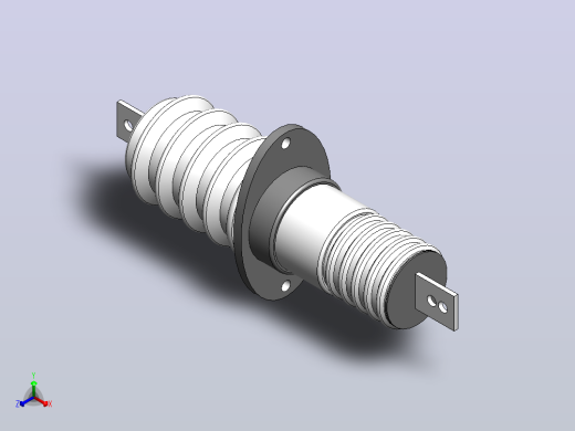 CLB-10KV／200A400A630A1000A户内铝导体穿墙套管[CLB-10╱400]正等轴测缩略图