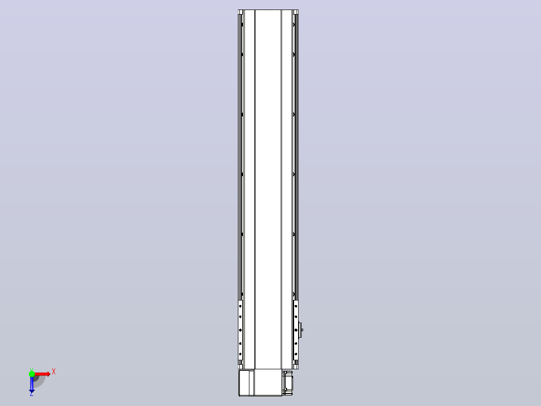 皮带直线轴半封闭可选导轨TPA-HNB-202D-140-L850-LP-C-P75-N3俯视图