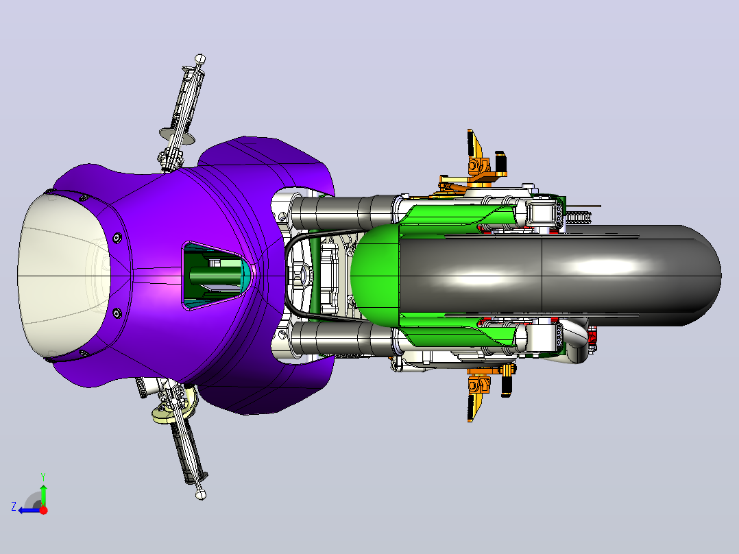 摩托车CATIA V5 r21模型右视图