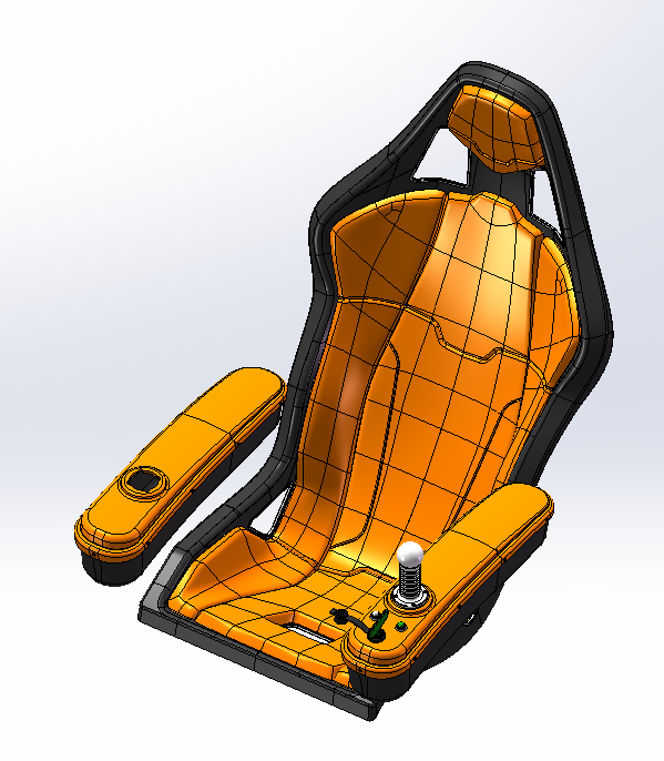 履带式电动轮椅 3D模型
