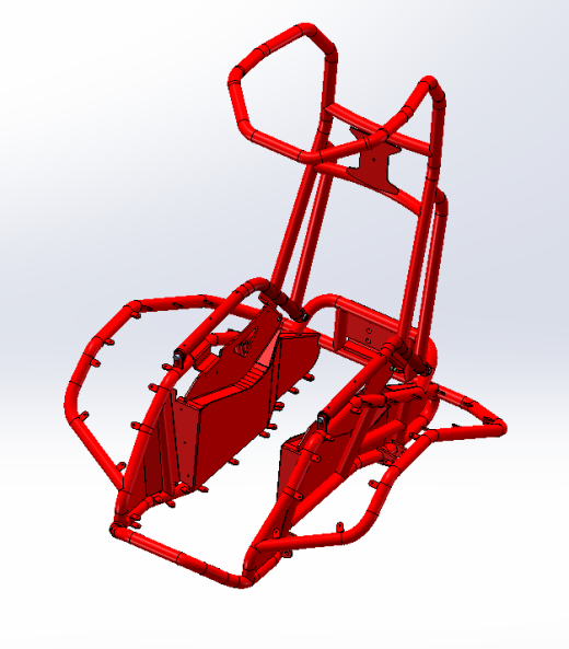 履带式电动轮椅 3D模型缩略图