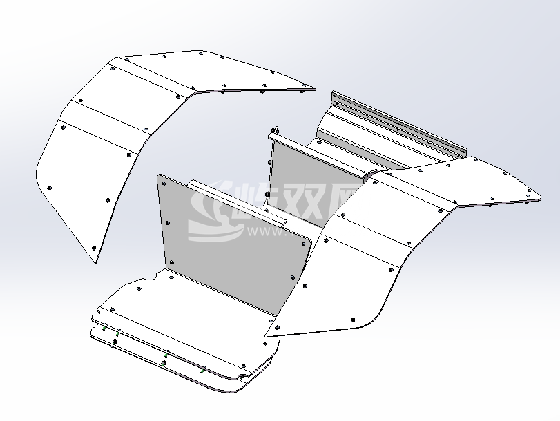 履带式电动轮椅 3D模型