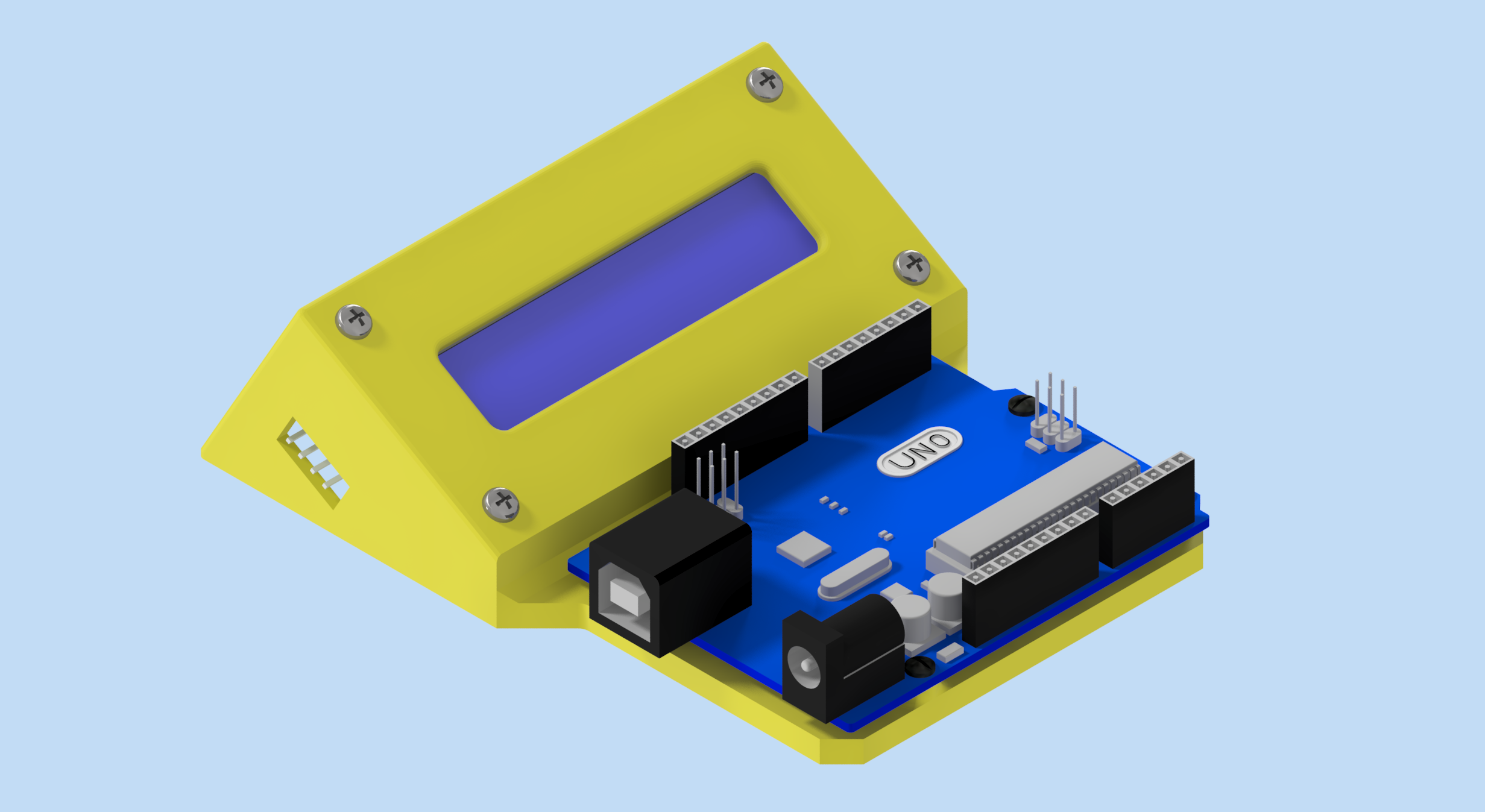 Arduino框架，支持16x2-LCD I2c